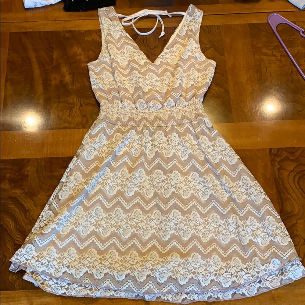 Tan mini dress